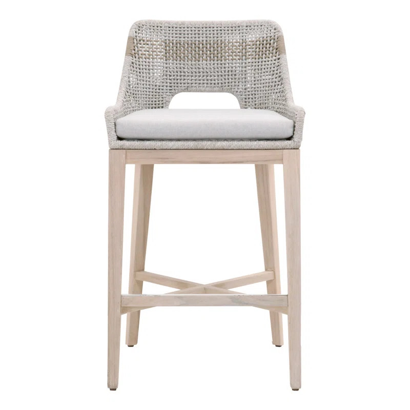 Bowker Flat Rope Outdoor 31'' Bar Stool with Cushion | Wayfair North America