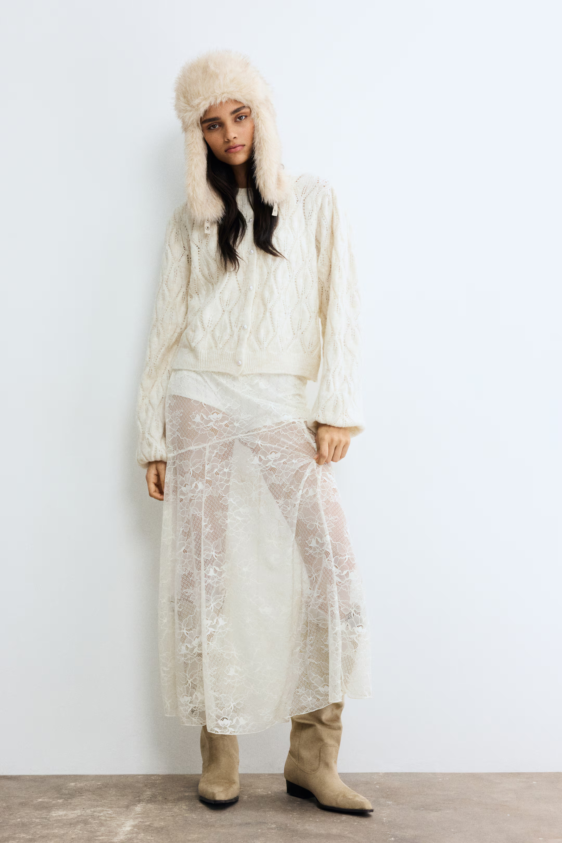 Pointelle-knit cardigan | H&M (UK, MY, IN, SG, PH, TW, HK)