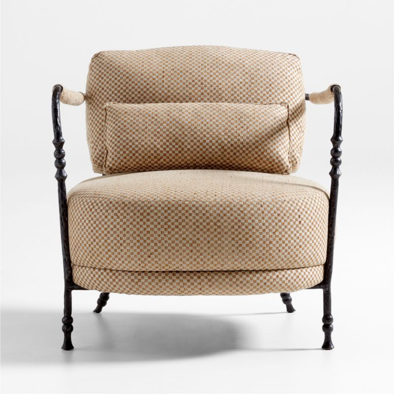 Muirfield Sculptural Metal Accent Chair by Jake Arnold | Crate & Barrel | Crate & Barrel