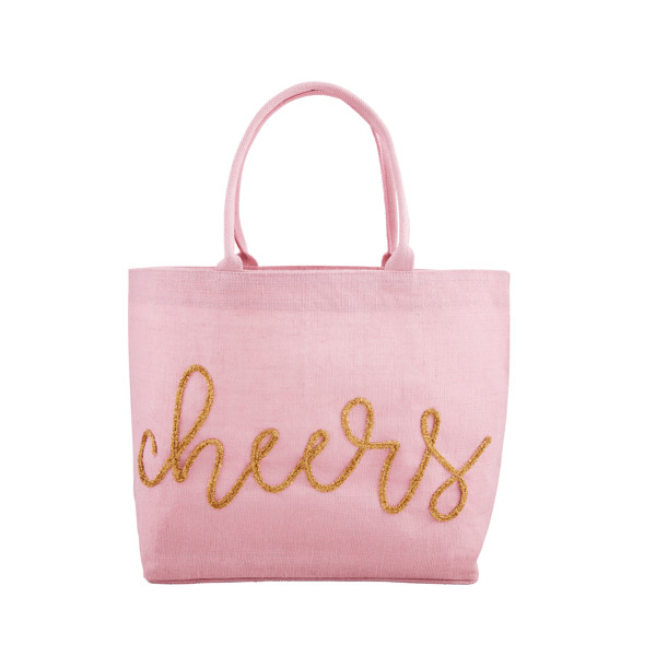 Cheers Sparkle Tote Bag | Mud Pie
