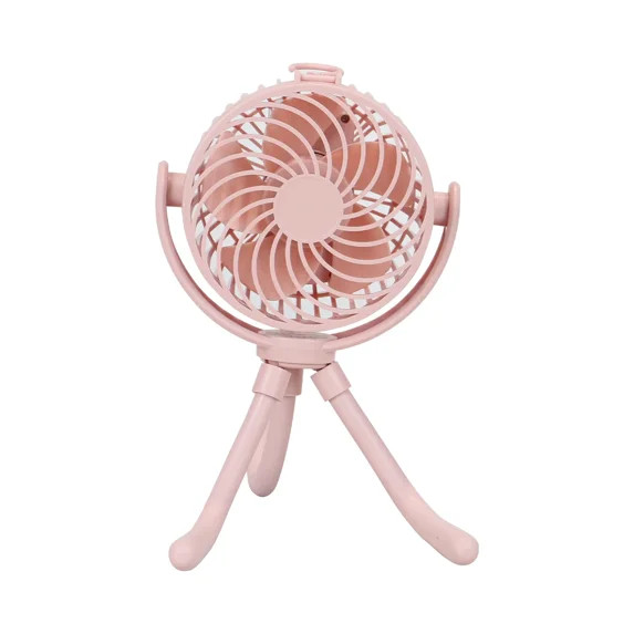 Mainstays 4"  New 3-speed Portable Rechargeable Fan with Flexible Tripod and Digital Display, Pin... | Walmart (US)