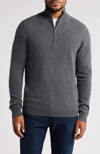 Cashmere Quarter Zip Pullover Sweater | Nordstrom