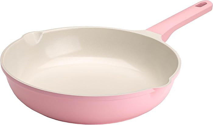Paris Hilton Ceramic Cast Aluminum Nonstick Fry Pan, Fast & Even Heating with Easy Pour Spouts & ... | Amazon (US)