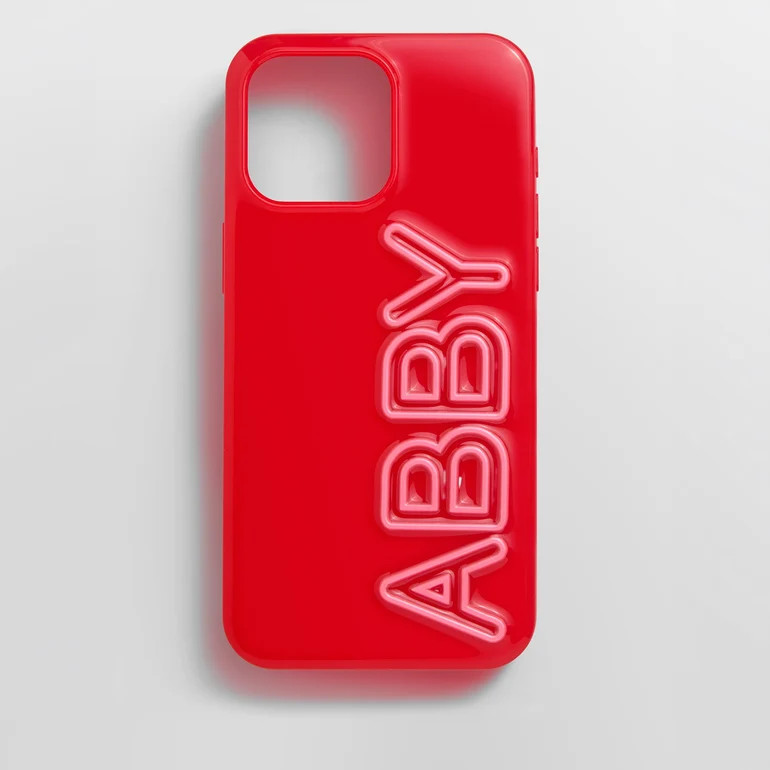 Fine Line Custom iPhone Case - Red/Pink | BaubleBar