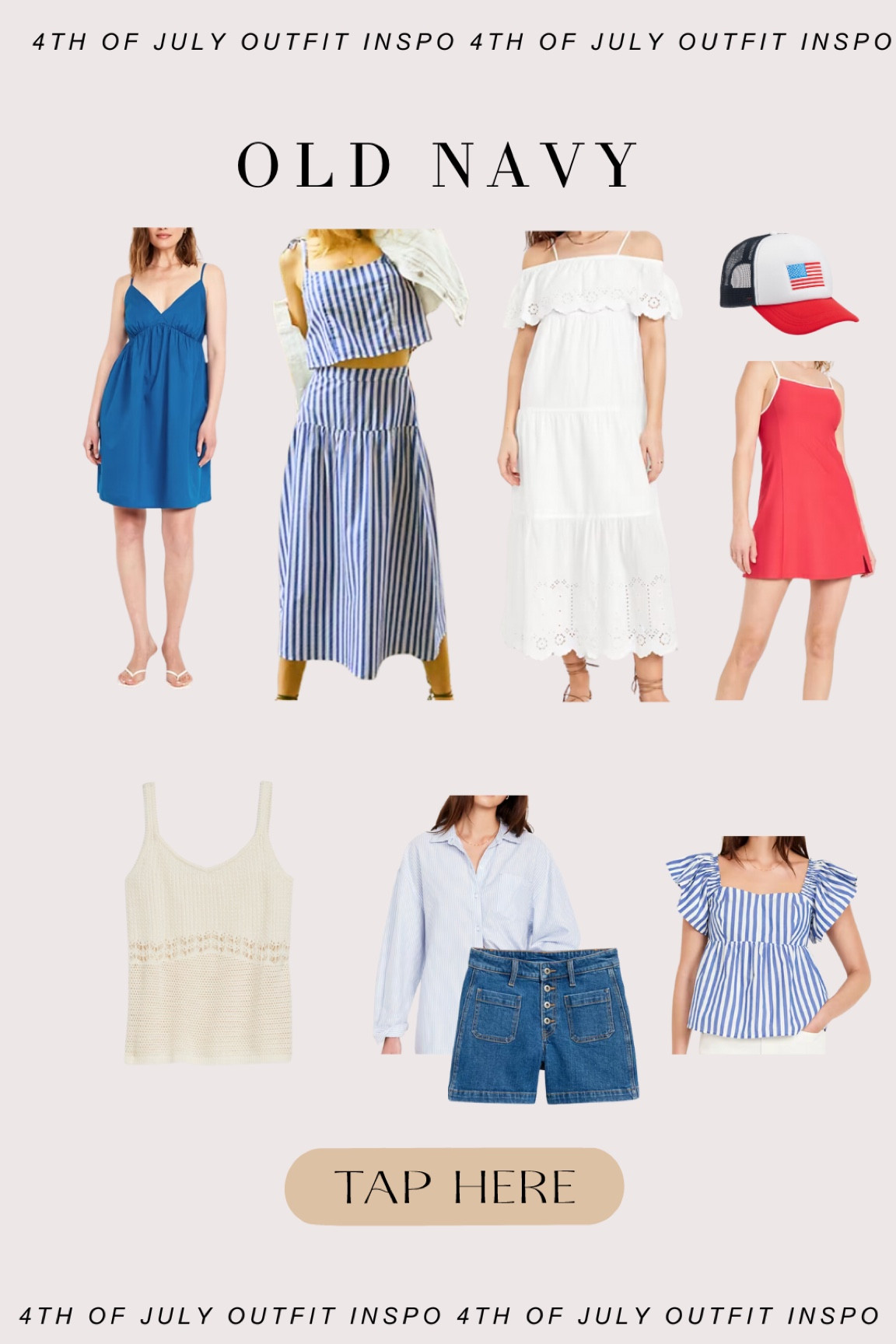 Fourth of July outfit inspo from Old Navy!! 

#LTKStyleTip #LTKFindsUnder50 #LTKSaleAlert