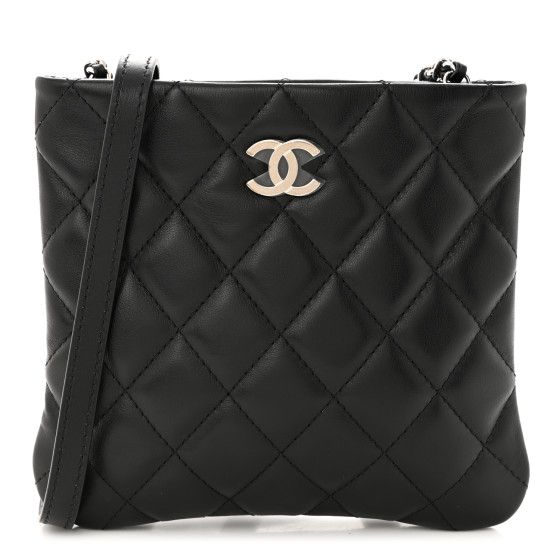 Lambskin Quilted Crossbody Bag Black | FASHIONPHILE (US)