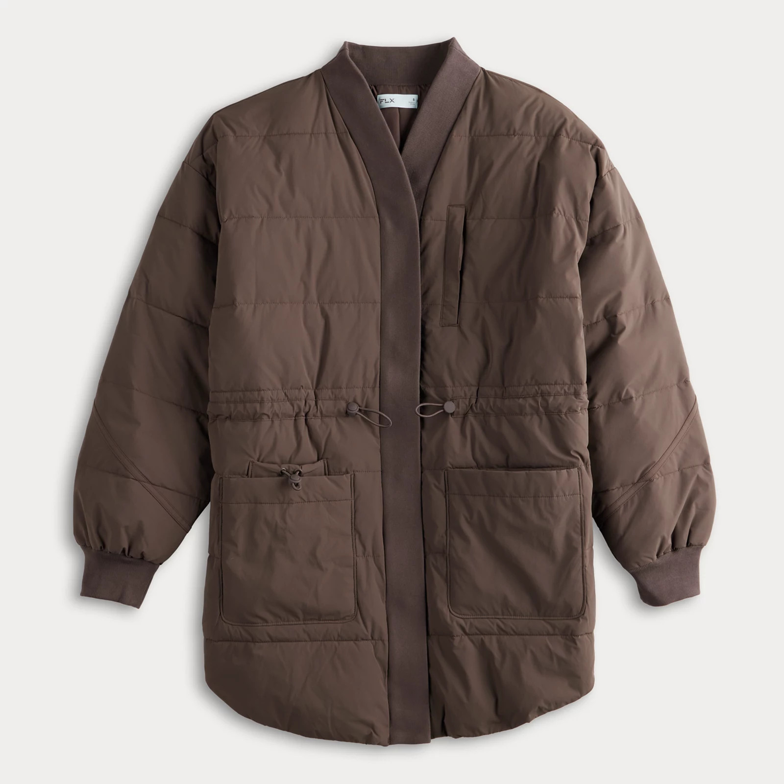 Women's FLX Lightweight Long Quilted Puffer Jacket | Kohl's