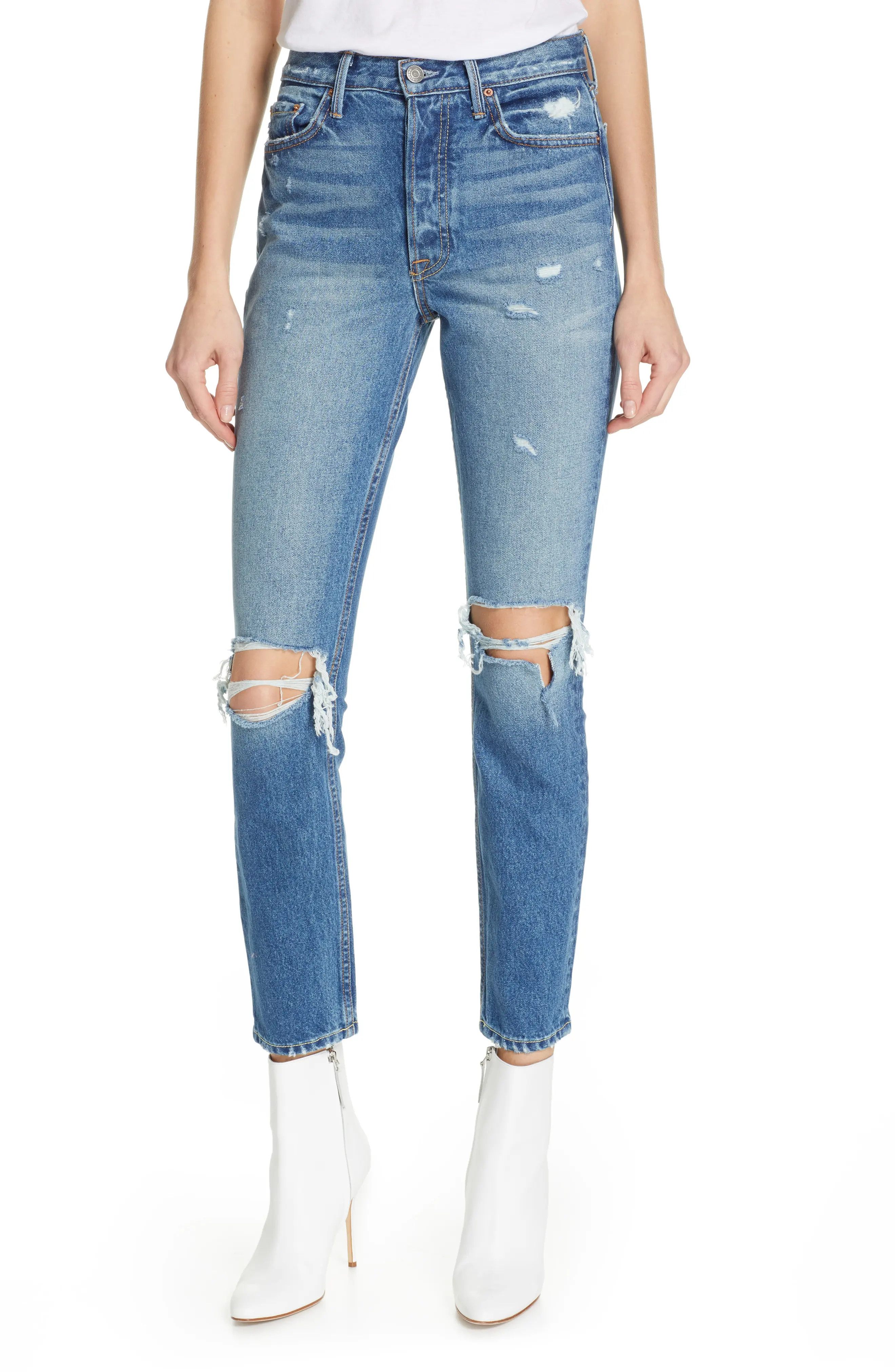Karolina Ripped High Waist Skinny Jeans | Nordstrom