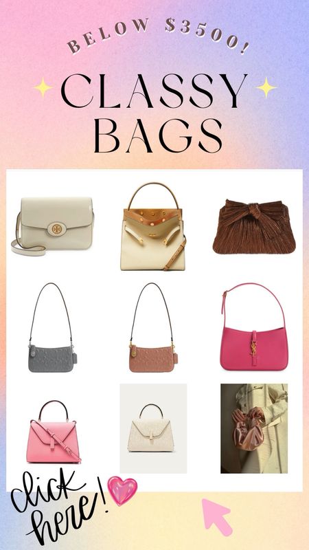 Classy, sleek and feminine designer bags  that are actually AFFORDABLE ❤️

I love ALL of them but seriously please check out the Tory Burch Lee Radziwill bag at least, that one is just unbeatable given that price range.

 Side note: The satin bag one from Etsy (best seller)  is so cuteeee and one-of-a-kind 💕✨ Obsessed.

#LTKMostLoved #LTKitbag #LTKAsia