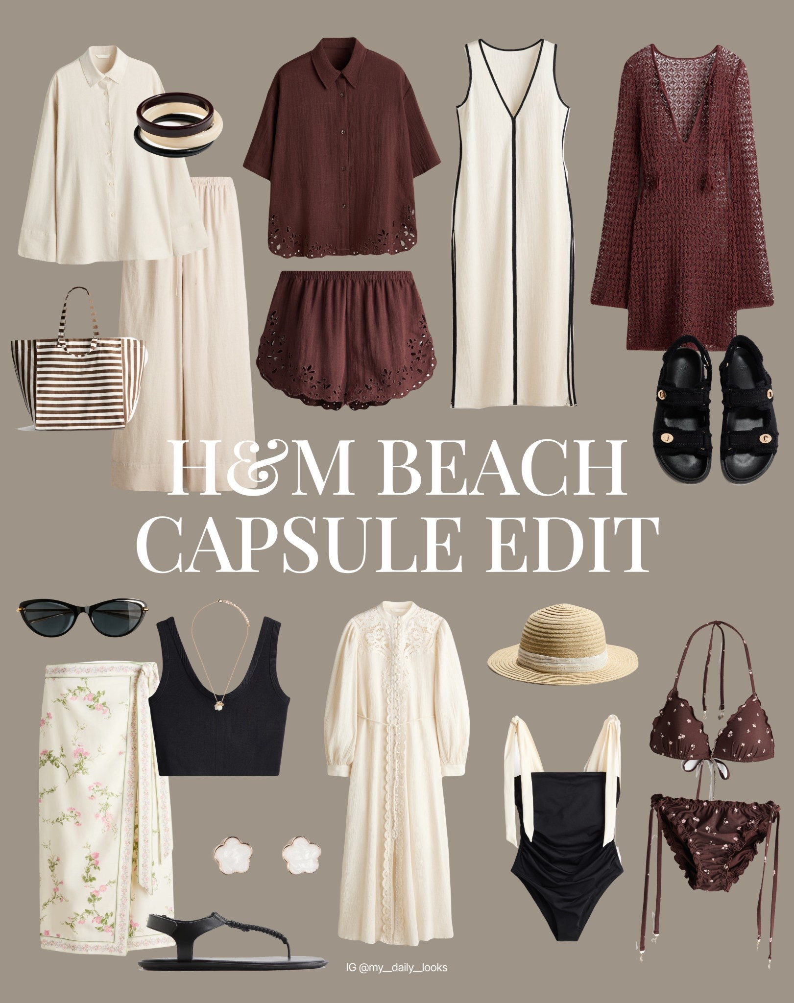 H&M Beach Capsule Edit 🖤

Tags: Summer style, summer inspo, kaftan dress, long dress, linen shorts, linen shirt, tote bag, holiday, vacation, beach holiday, vacation outfits beach, resort wear 2026.

#LTKstyletip #LTKswimwear #LTKsummer
