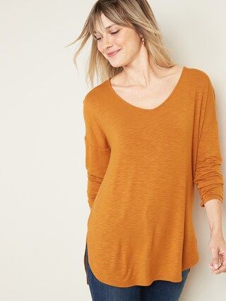 Luxe V-Neck Tunic Tee for Women | Old Navy (US)