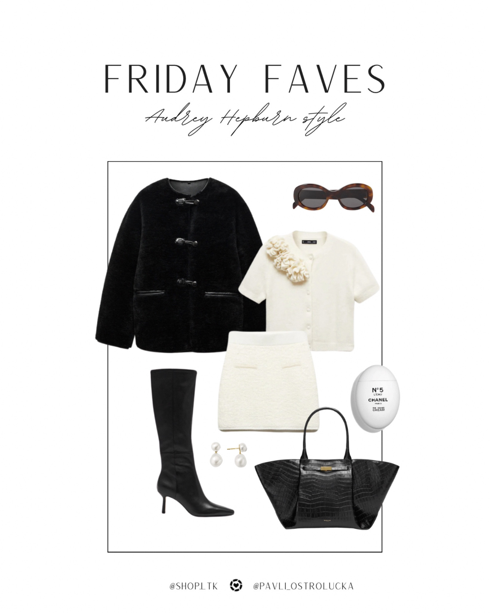 I absolutely adore these pieces, I’d style them like this. It’s giving Audrey Hepburn style, isn’t it? All pieces straight to my wish list 🤍

Shearling coat, knitted mini skirt, boucle, knee high boots, elegant boots, Demellier leather bag, Chanel hand cream , minimal outfit ideas, style tip, celine sunglasses 

#LTKworkwear #LTKstyletip #LTKeurope