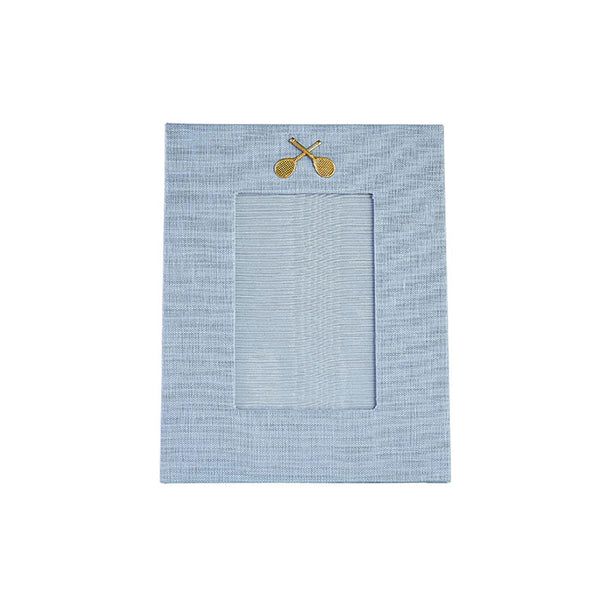 Linen Tennis Frame in Blue | Caitlin Wilson Design