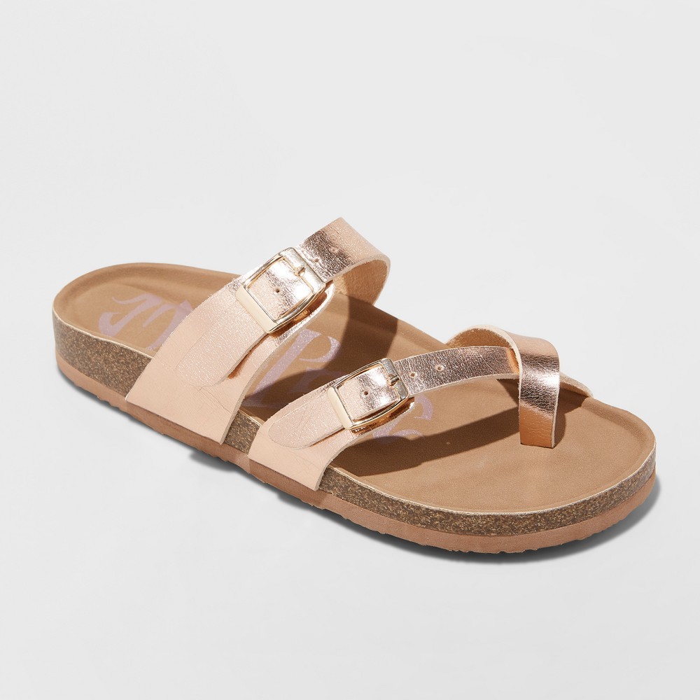 Women's Mad Love Prudence Footbed Sandal - Rose Gold 7, Pink Gold | Target