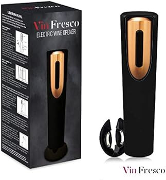 Vin Fresco Electric Wine Opener & Foil Cutter - Automatic Wine Bottle Opener - Electric Corkscrew... | Amazon (US)