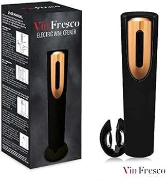 Vin Fresco Electric Wine Opener & Foil Cutter - Automatic Wine Bottle Opener - Electric Corkscrew... | Amazon (US)