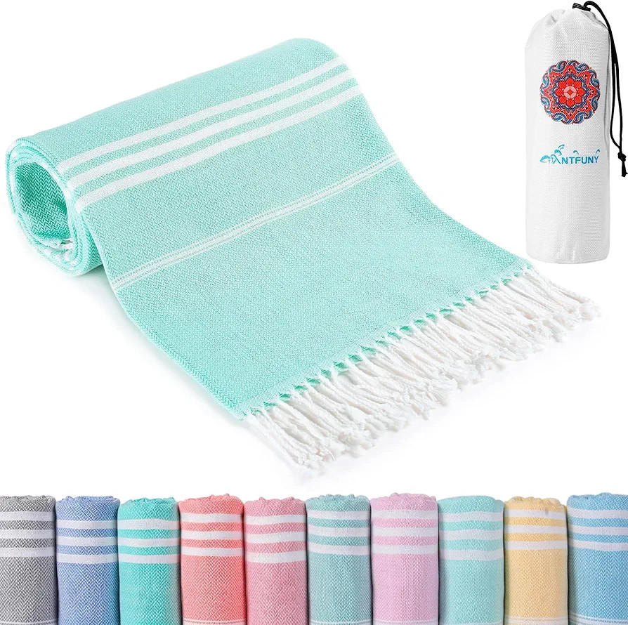 Antfuny Turkish Beach Towels Vacation Essentials Quick Dry Sand Free Oversized Bath Pool Swim Tow... | Amazon (US)