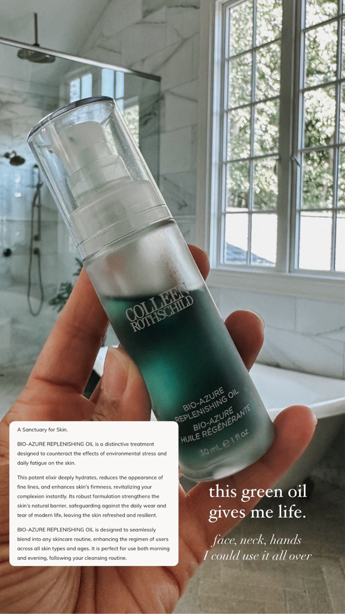 This Colleen Rothschild Bio Azure is SO good. The smell and how it leaves my skin feeling soooo hydrated is the best. I love using it on my hands for my cuticles as well.

#LTKFindsUnder100 #LTKBeauty #LTKStyleTip