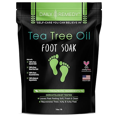 Tea Tree Oil Foot Soak with Epsom Salt - Made in USA - for Toenail Athletes Foot, Stubborn Foot O... | Amazon (US)