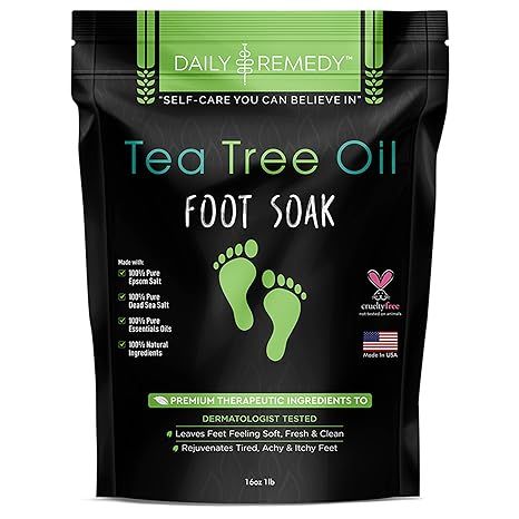 Tea Tree Oil Foot Soak with Epsom Salt - Made in USA - for Toenail Athletes Foot, Stubborn Foot O... | Amazon (US)