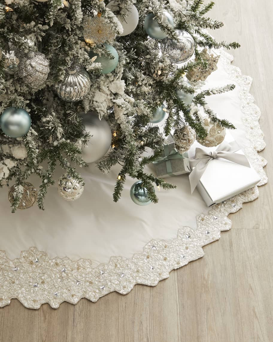 Kim Seybert Frost Tree Skirt | Neiman Marcus