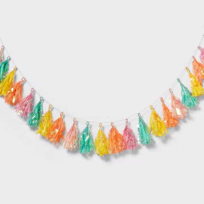 Iridescent Tassel Garland - Spritz™ | Target