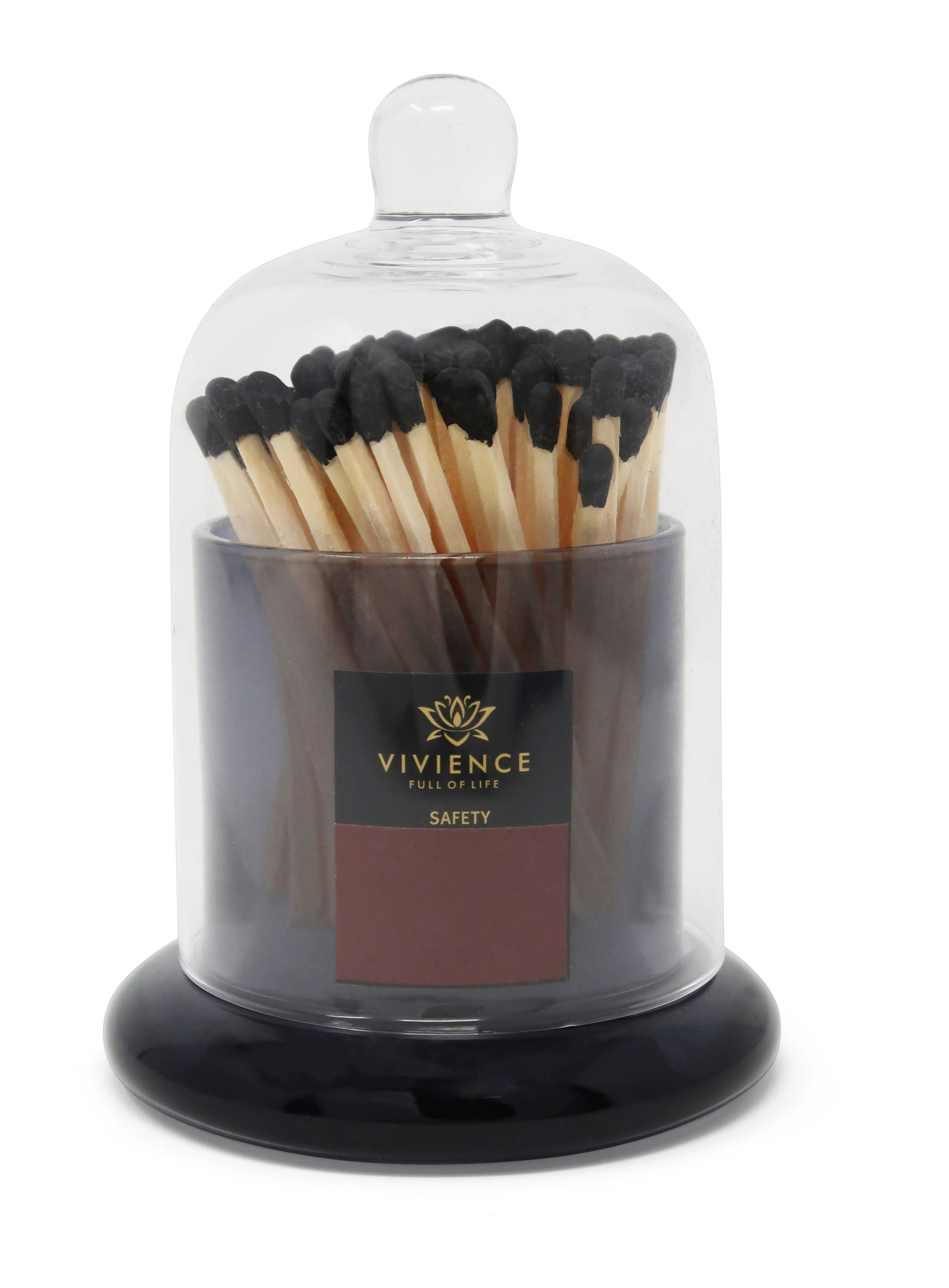 Vivience Match Holder Jar Smoked | Sabavi Home
