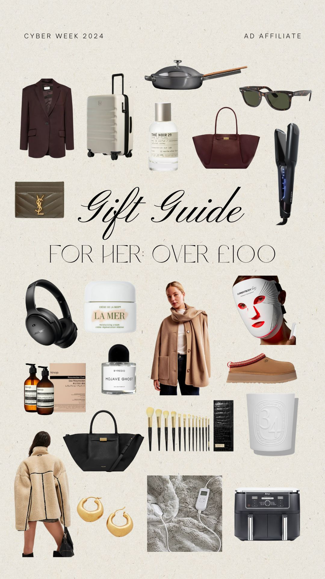 Gift Guides For Her £100+ featuring many brands I predict will go into Black Friday / Cyber Week sales. 

Codes:
MOLLIECB for 20% off Current Body 

 #LTKCyberWeek #LTKsale #LTKgiftguide