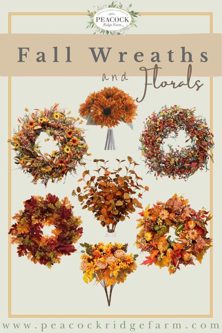 Embrace the upcoming season with a special selection of exquisite wreaths and floral arrangements from Peacock Ridge Farm. Have a delightful fall, full of memories that last be on this year’s beautiful foliage! Let us give you inspiration to make your home warm, cozy, and full of love!

#LTKunder50 #LTKhome #LTKSeasonal