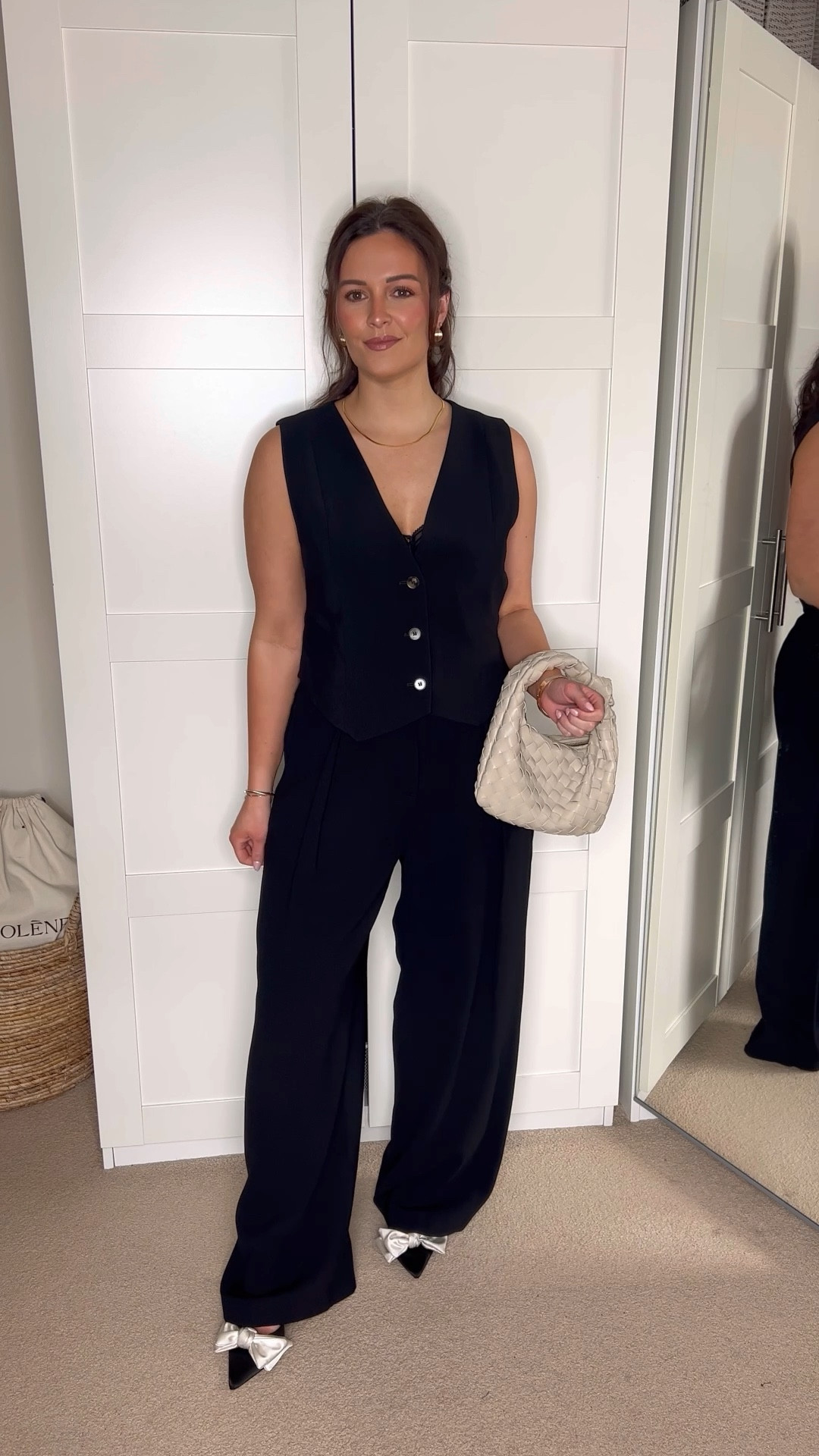 Outfit 1
Waist coat - Dissh - Size M
Trousers- River Island- Size 12
Shoes - Karen Millen
Necklace - Monica Vinader
Earrings - Asos
Bag - Olivia Sales 

Outfit 2
Top- River Island- Size 10
Strapless Bra - Victoria Secret 
Trousers - River Island - Size 10
Bag- Next
Heels - Nakd 

#LTKeurope #LTKmidsize #LTKstyletip