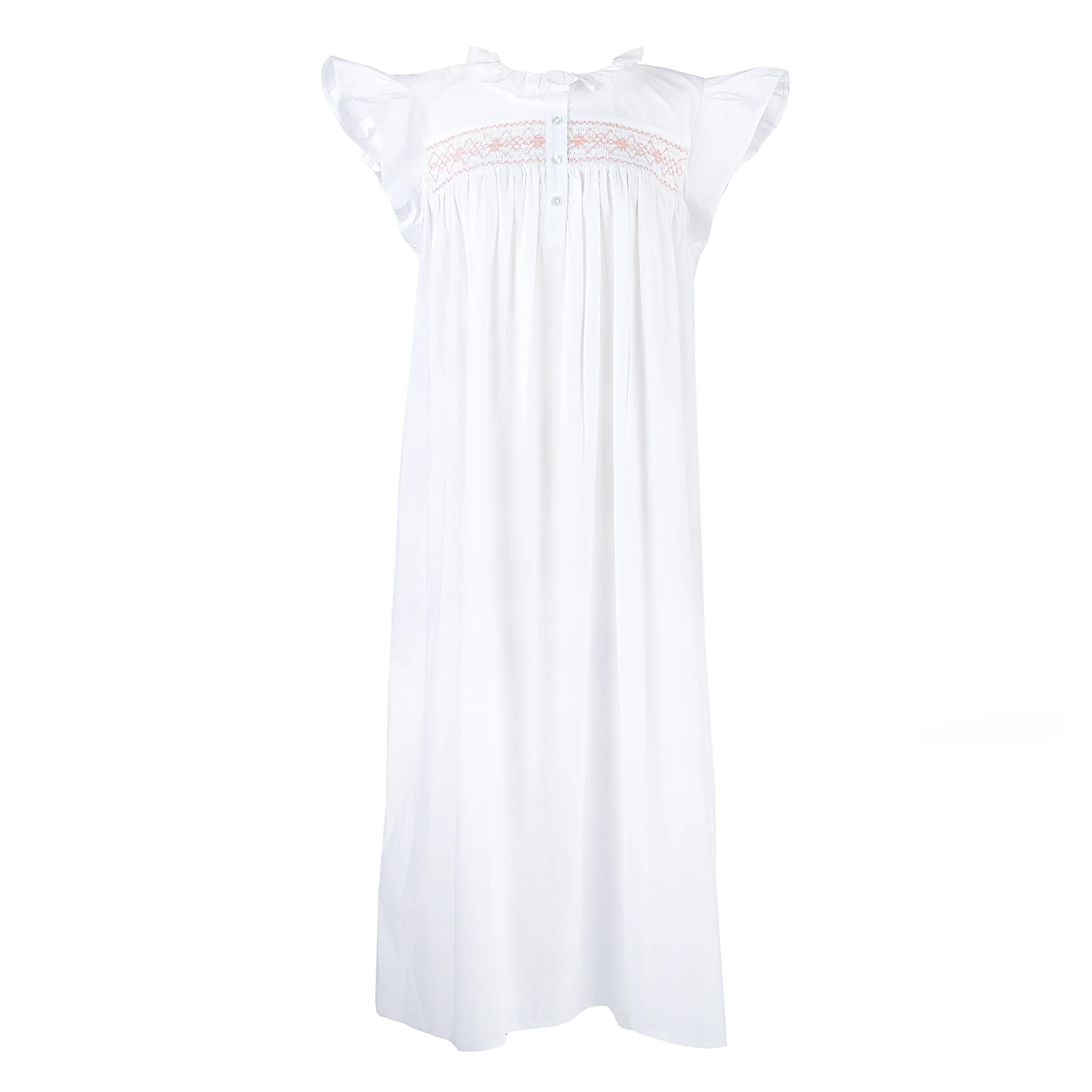 EMILY COTTON SMOCKED NIGHTGOWN | Lenora