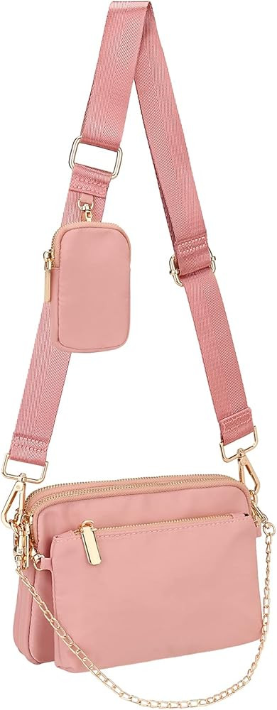 Uromee Crossbody Bags for Women Fashion Shoulder Purse Fanny Pack Travel Hiking Detachable Pouch ... | Amazon (US)