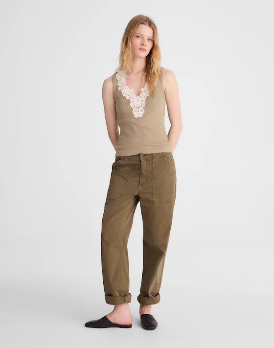 Lace-Trim V-Neck Tank | Madewell