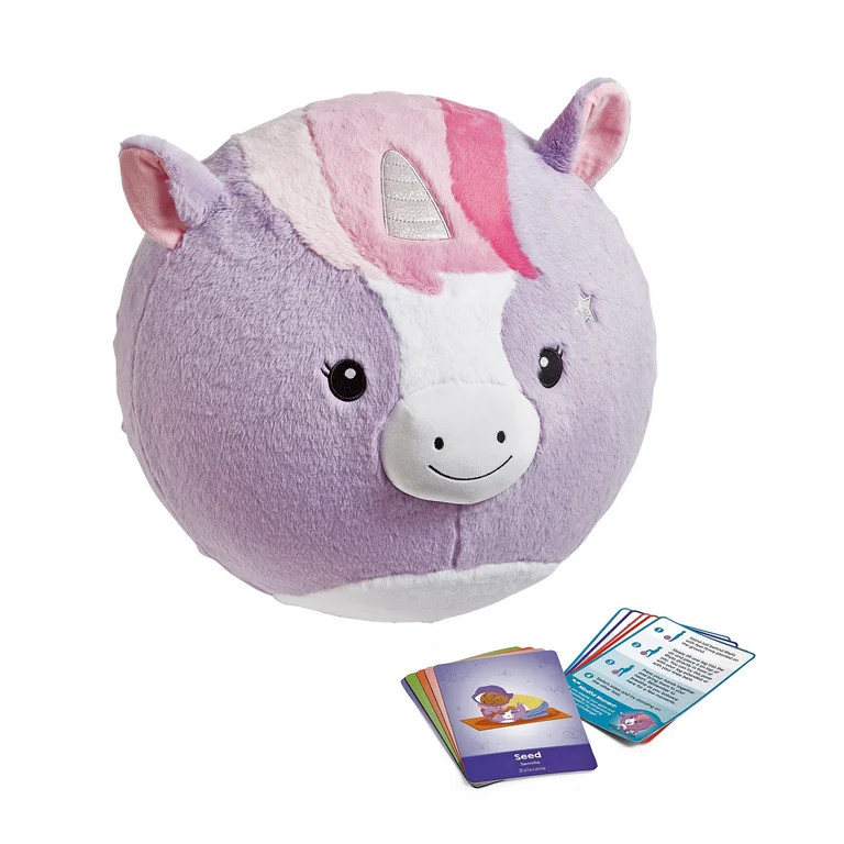 hand2mind BubblePlush Yoga Ball Buddy, Unicorn for Kids | Walmart (US)