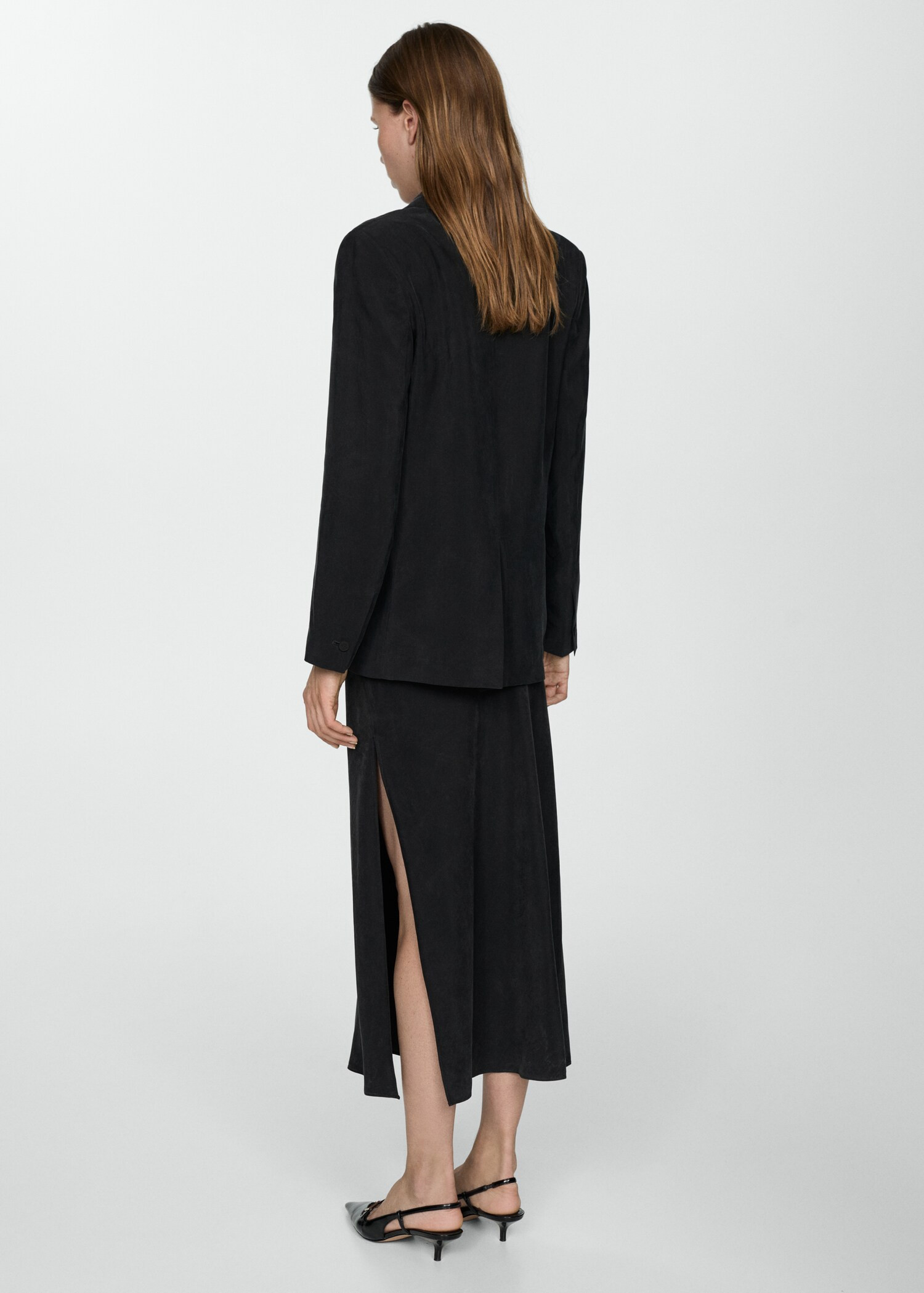 Straight-fit cupro jacket - Woman | MANGO United Kingdom | MANGO (UK)