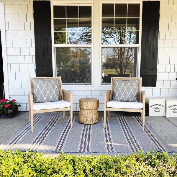 Benmore 2pk Wicker & Faux Wood Patio Accent Chairs - Threshold™ designed with Studio McGee | Target