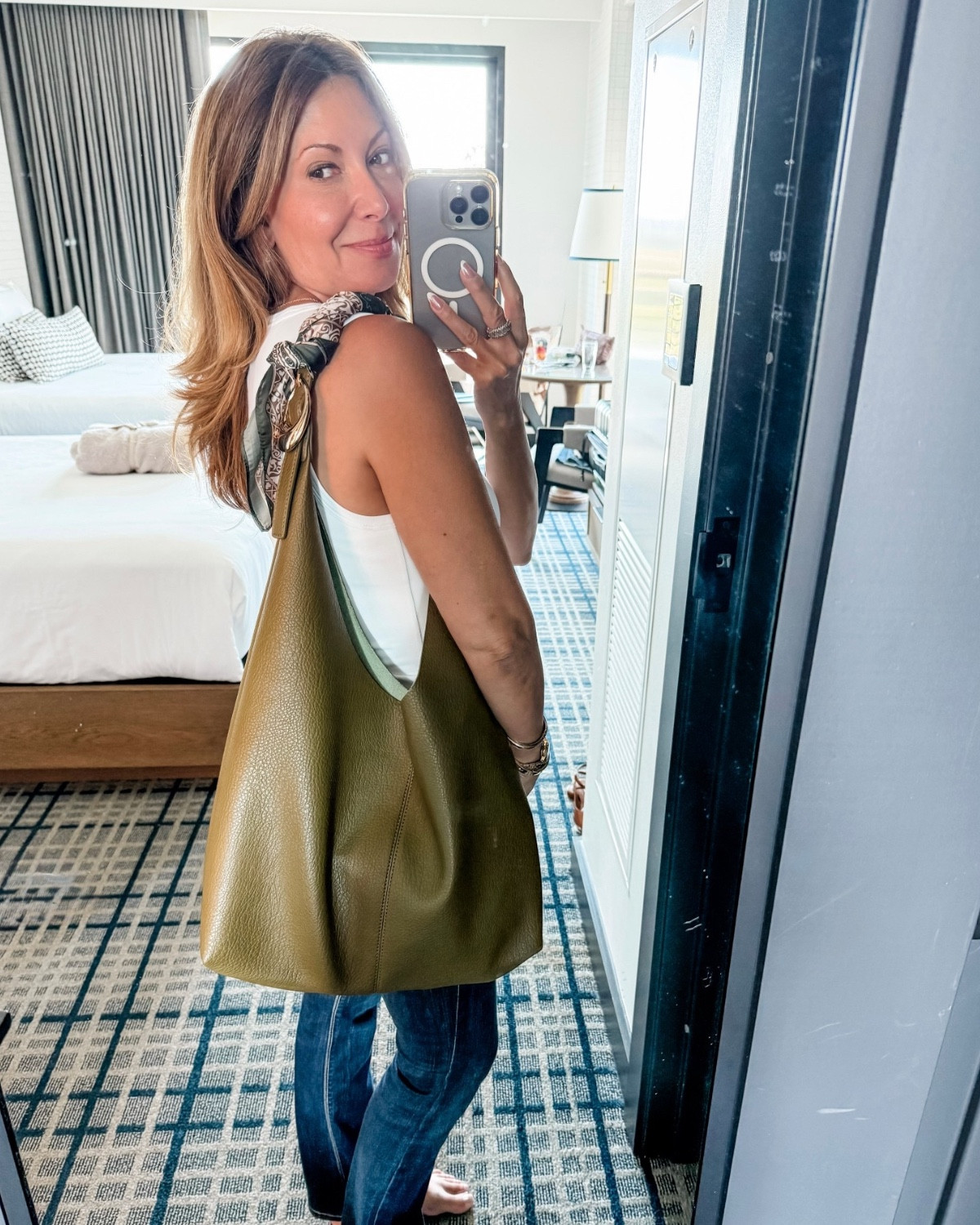This oversized green bag from Anthropologie is the perfect pop for spring. 💚 Paired with an Amazon belt and Macy shoes, it pulls everything together for an easy, elevated look you can wear anywhere.

Spring fashion, spring bags 



#LTKSaleAlert #LTKgrwm #LTKootd