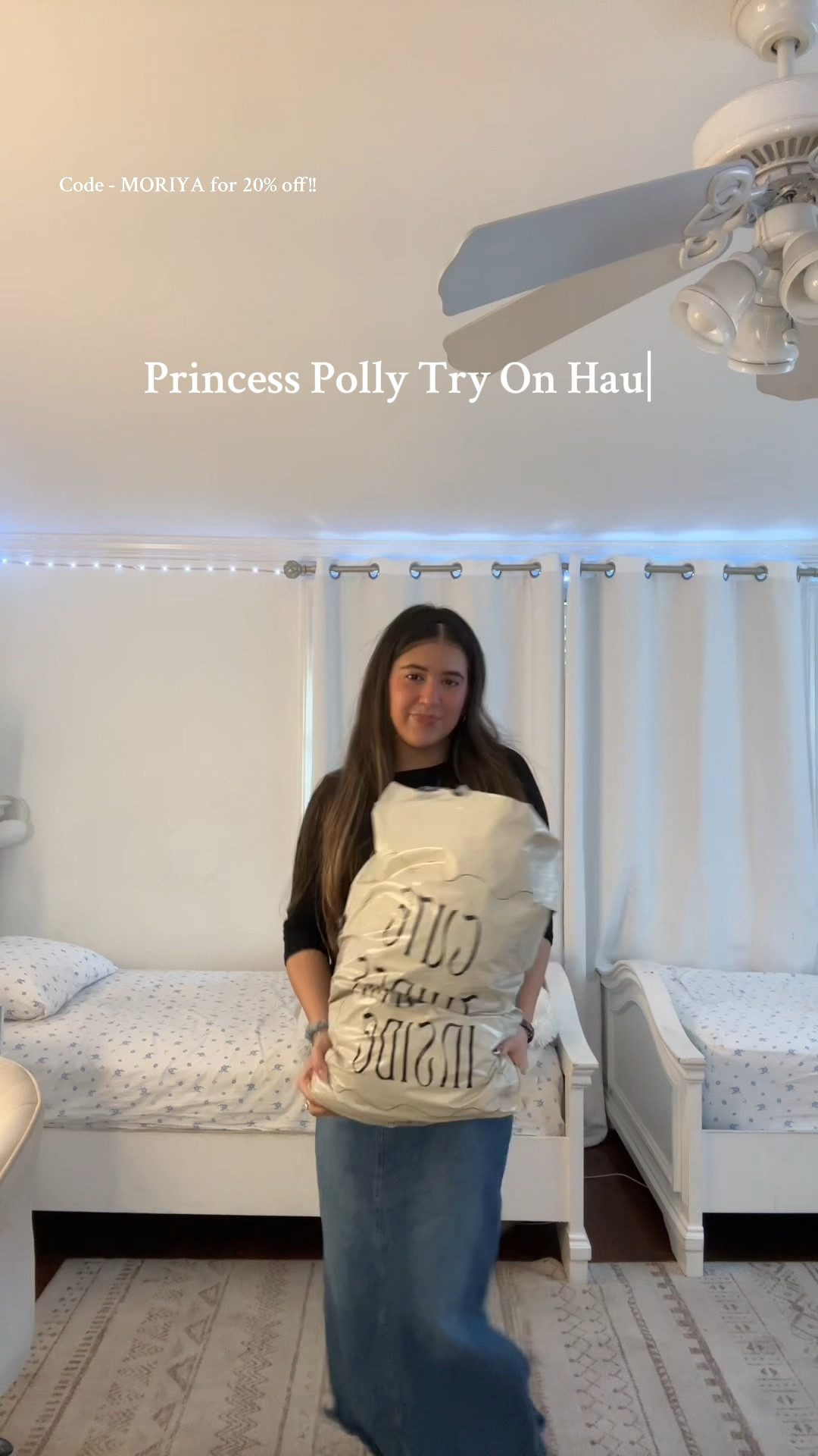 Princess Polly try on haul!! U can use my code MORIYA for 20% off!!