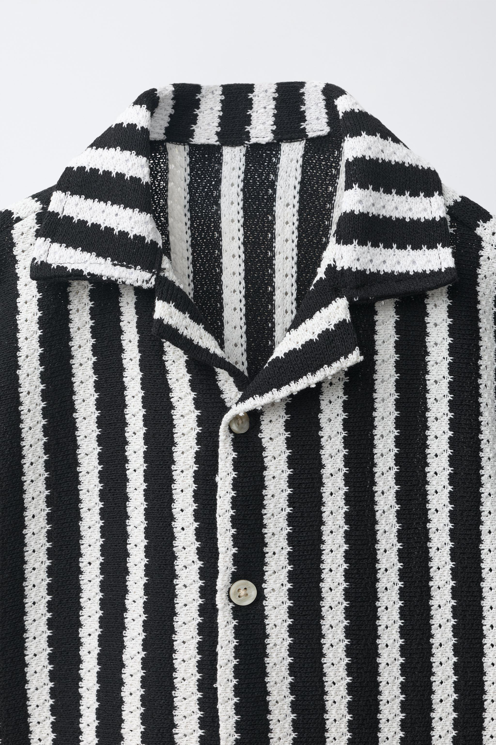 STRIPED KNIT SHIRT | Zara US