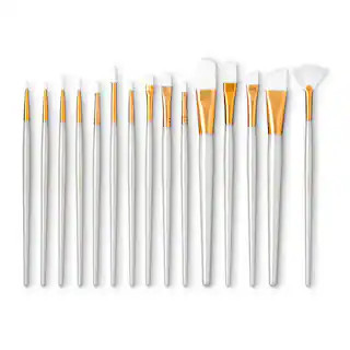 White Taklon 15 Piece Brush Pack by Craft Smart® | Michaels Stores
