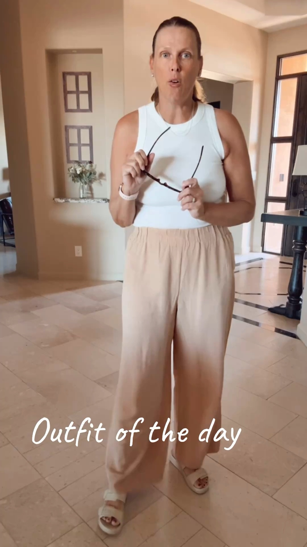 Give me all the linen

Linen pants, summer outfit, beige linen pants, basics, white tank, retro sunglasses, casual outfit, effortless style

#LTKootd #LTKSeasonal #LTKOver40