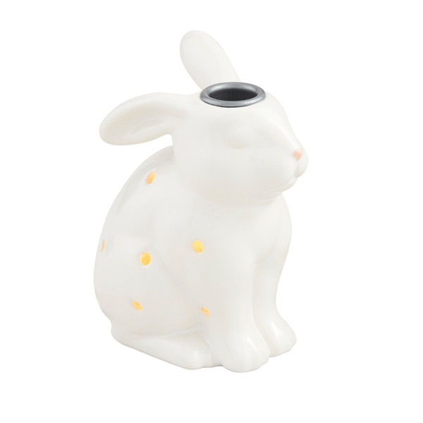 Large Light-Up Bunny Taper Holder | Mud Pie