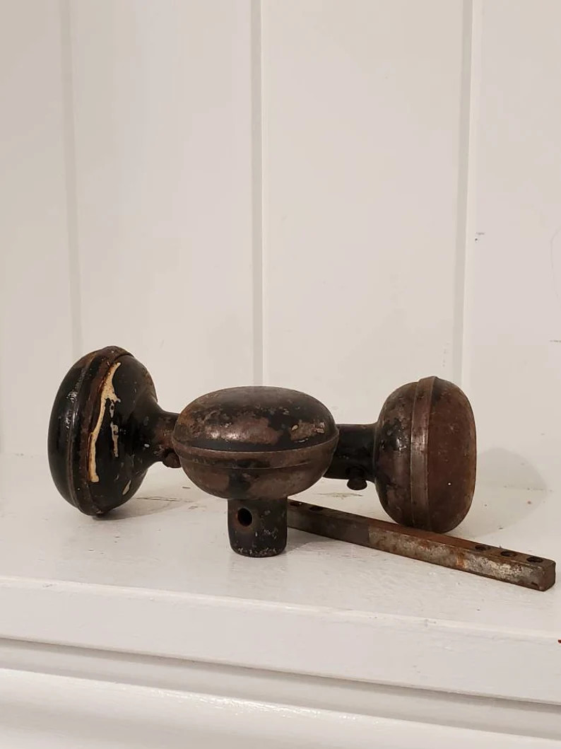 Three Antique Black Metal Door Knobs Home Decor | Etsy Canada | Etsy (CAD)