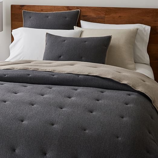 Cotton Cloud Jersey Framed Quilt & Shams | West Elm (US)