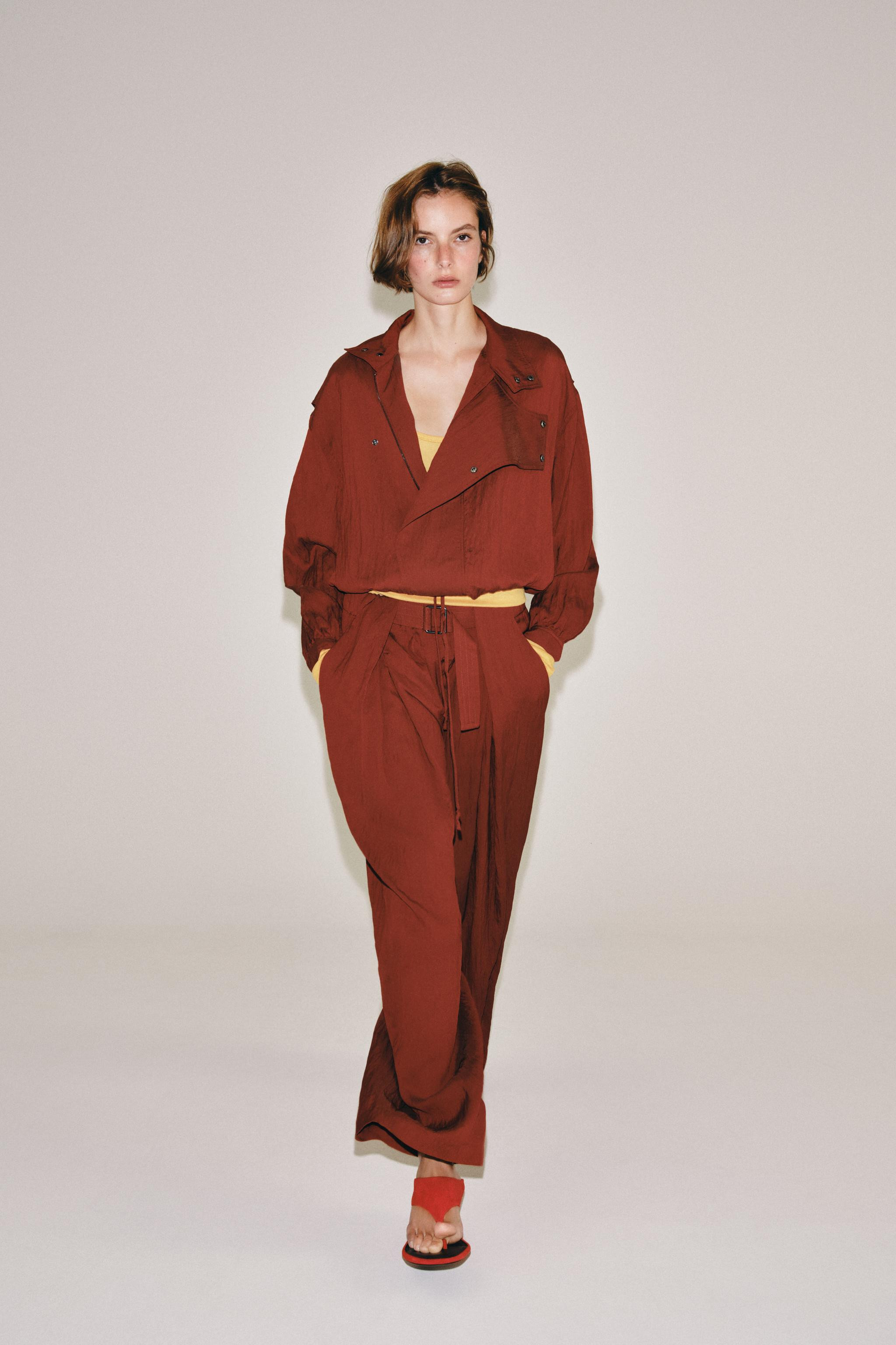 ZARA WOMAN COLLECTIONJacket made from a viscose blend yarn. High neck and long sleeves. Hidden si... | Zara US