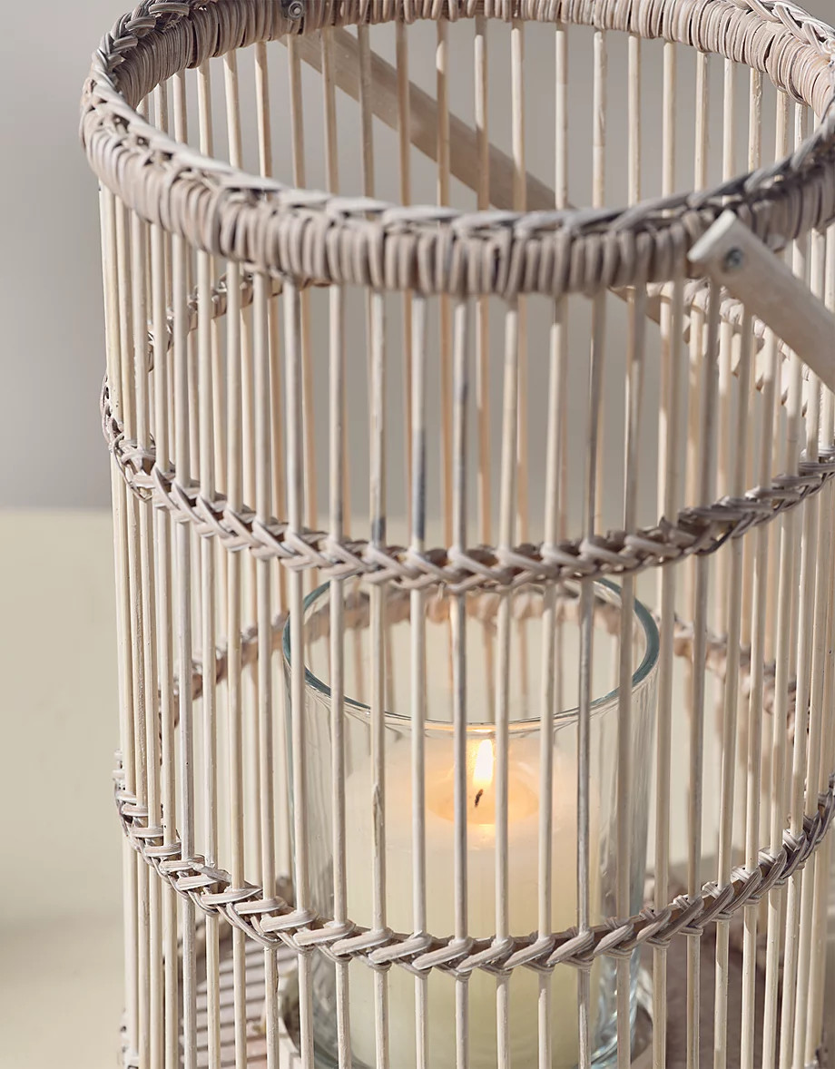 Whitewashed Bamboo Lantern | Candle Lanterns | The  White Company | The White Company UK & ROW