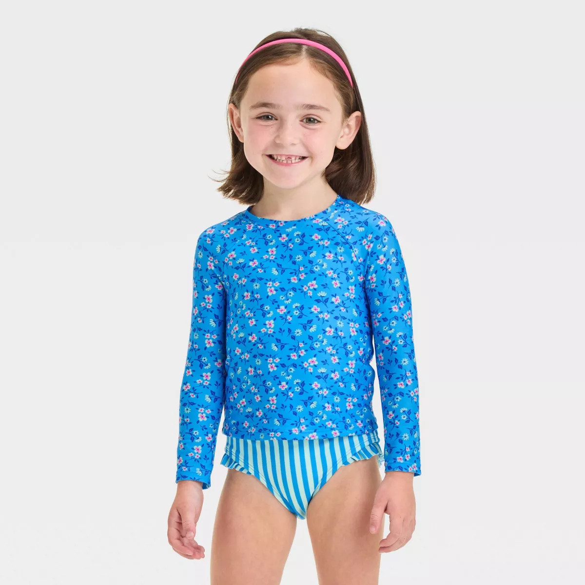Toddler Girls' Long Sleeve Rash Guard Tankini Set - Cat & Jack™ | Target