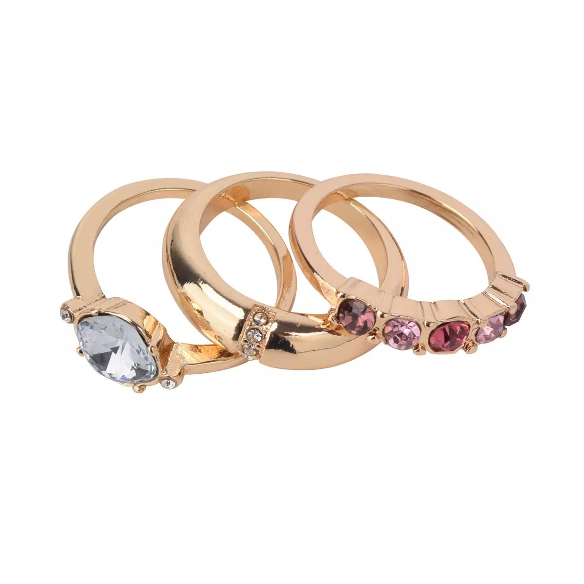 Isaac Mizrahi New York 3 Piece Stone Ring Set | Target