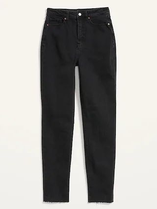 Higher High-Waisted O.G. Straight Cut-Off Black Ankle Jeans for Women | Old Navy (US)