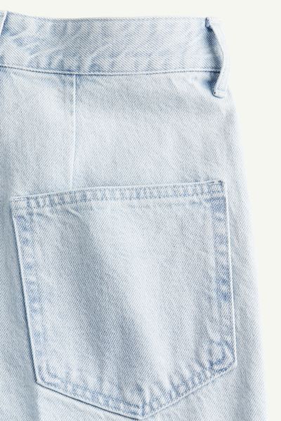 Straight High Fold-up Jeans - Light denim blue - Ladies | H&M US | H&M (US + CA)